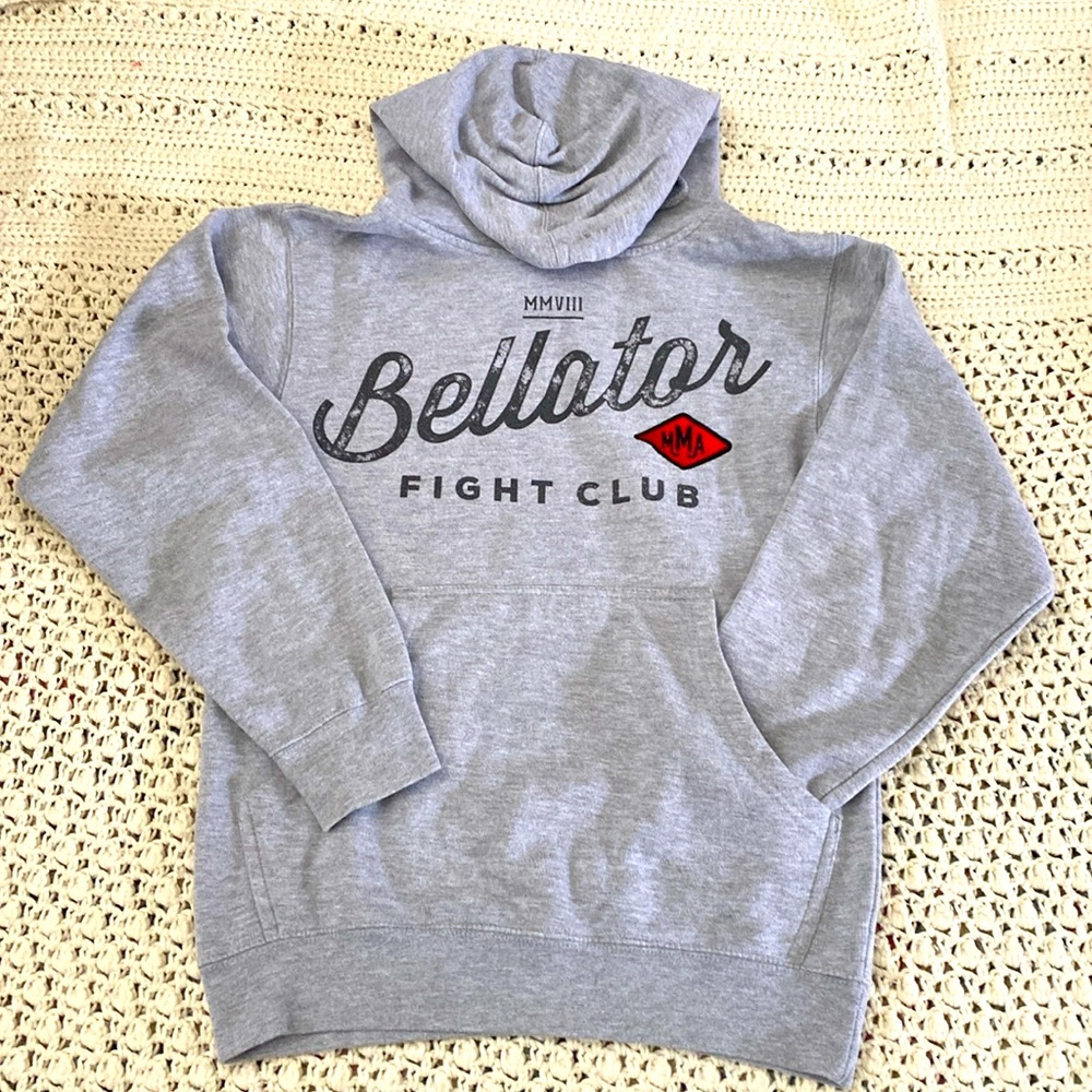 Bellator MMA Hoodie EUC. Grey Heather, Sz XS